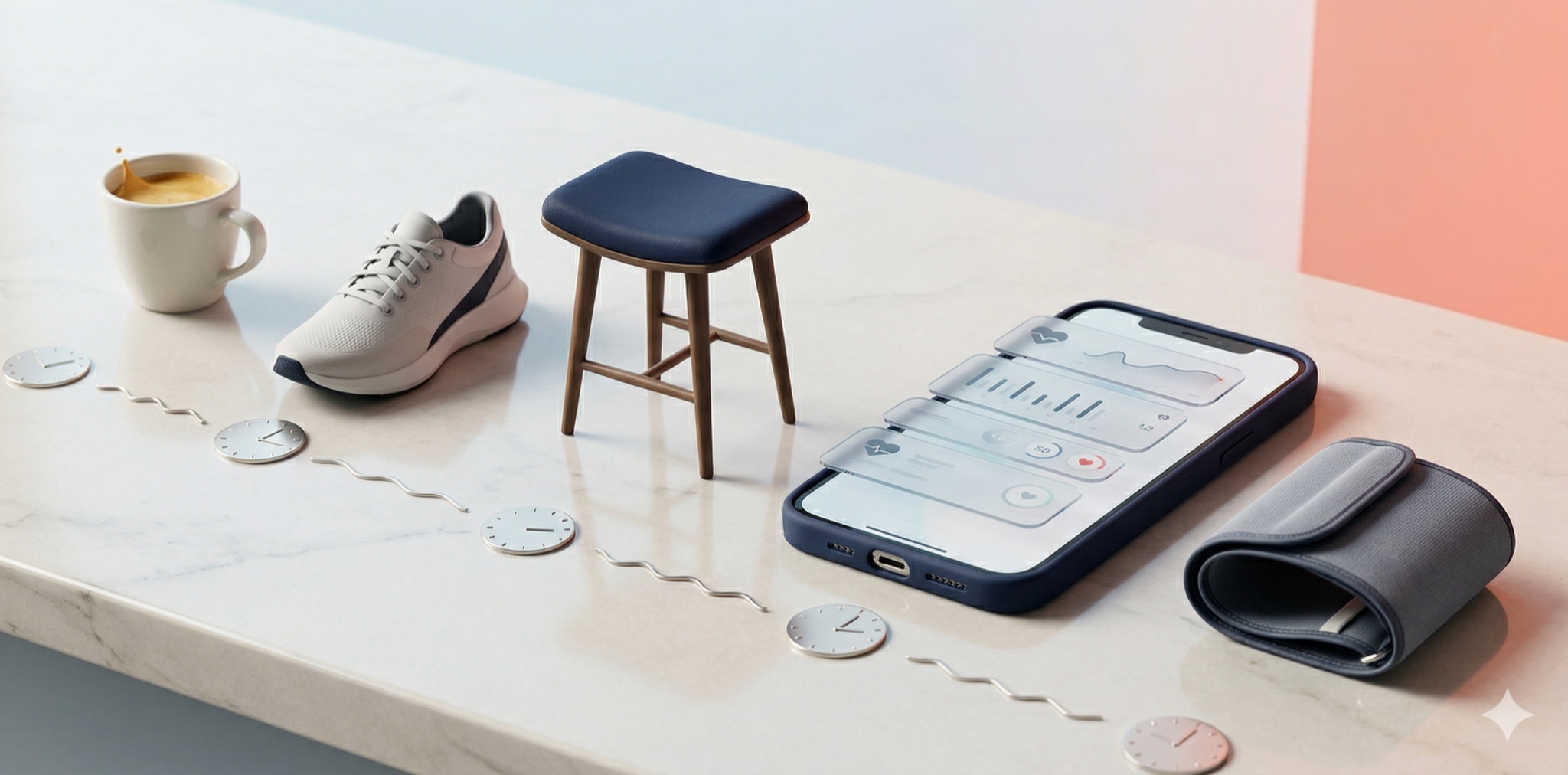 Pre-measurement timing timeline for blood pressure checks